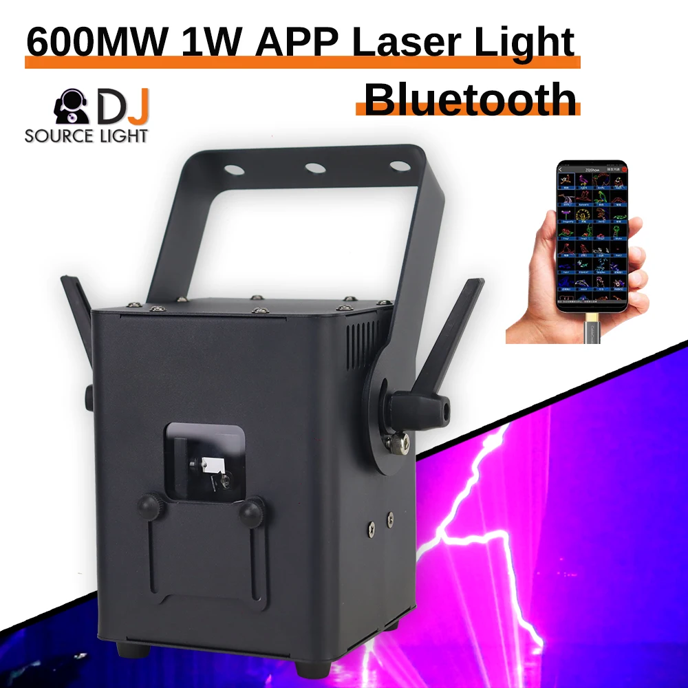 

APP Bluetooth 600mW/1W Animation RGB Laser Lines Beam Stage Light Projector DMX DJ Party Dance Bar Professional System Show