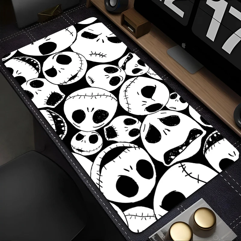 Jack Skellington o Pesadelo Antes do Natal Mouse Pad Preto Anime Desk Mat Laptop Gaming Acessórios pc Mousepad Tapete Xxl