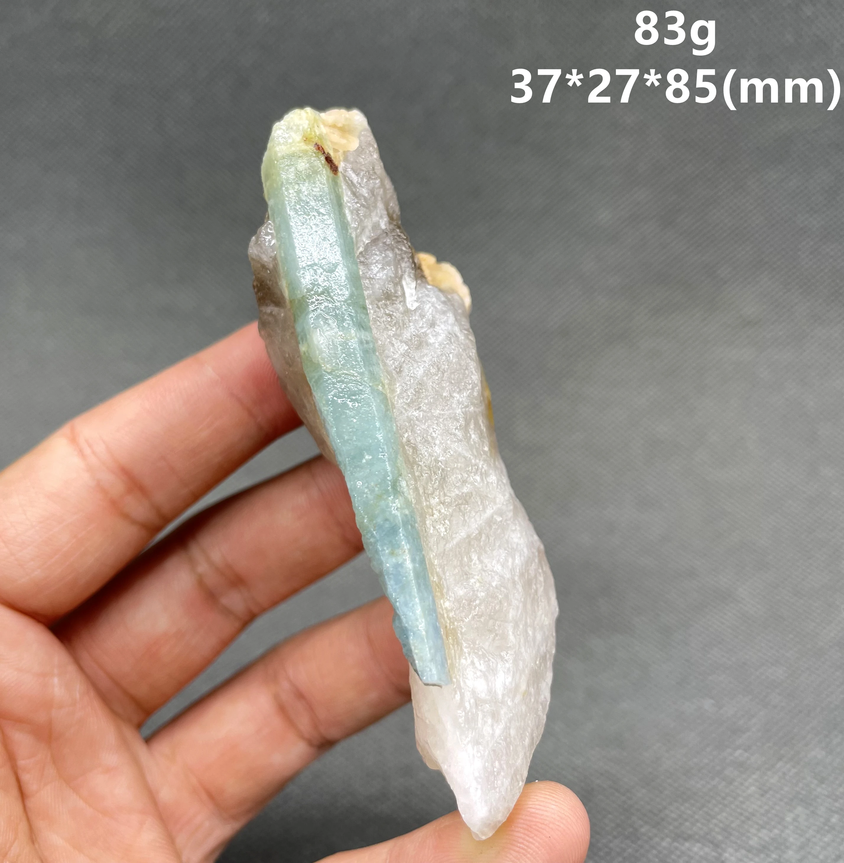 Natural Brazil Aquamarine gem Mineral specimen + healing quartz crystals and stones rock gemstone 6