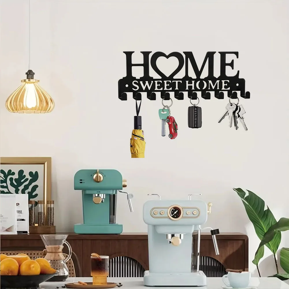 Wall - Mounted "Sweet Home" Key Holder: Keep Your Keys in Order with This Creative Front - Door Key Wall Hook 3
