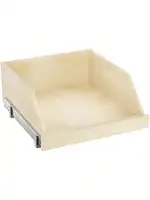 ROOMTEC Pull Out Cabinet Organizer with Full Extension Rail Slides Pull Out Shelf for Kitchen Cabinet Pantry Beveled 8" 1