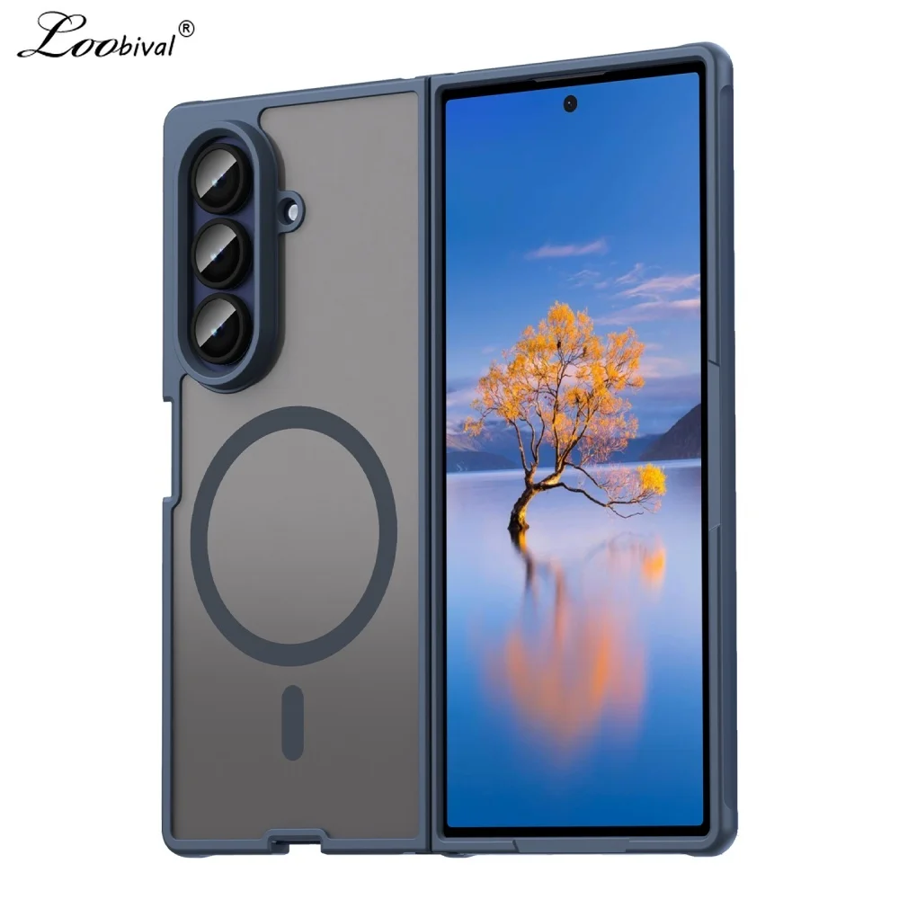 Luxury Matte Hard Case with Magnetic Wireless Charging - Shockproof Ultra Slim Cover