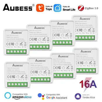 Tuya Zigbee / WiFi 스마트 라이트 스위치 2 웨이 컨트롤 16A 스위치 모듈 스마트 홈으로 스마트 홈 작업 Alexa Google Home Alice