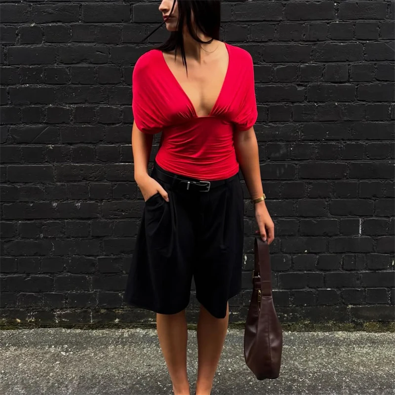 Sexy V Neck Tanks Women Backless Lace Up R