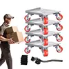 Furniture Moving Tool 5-Wheel Heavy Duty Furniture Mover With Brake Short Crowbar & Load Lifter With Anti-Skid Pad For Cabinets 1