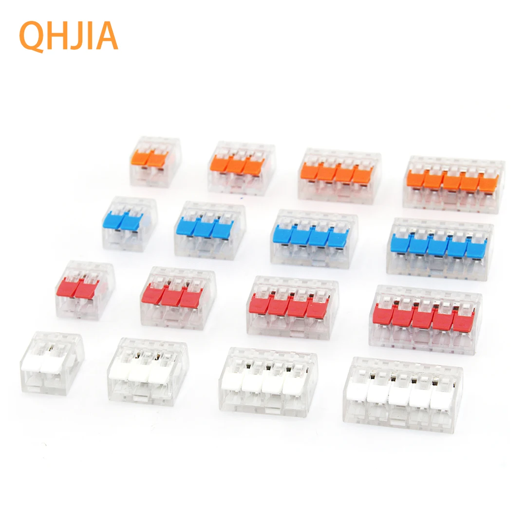 

10PCS Compact Splicing Wire Connector Mini Fast Universal Wiring Cable Connectors Easy Quick Push-in Home Terminal Block