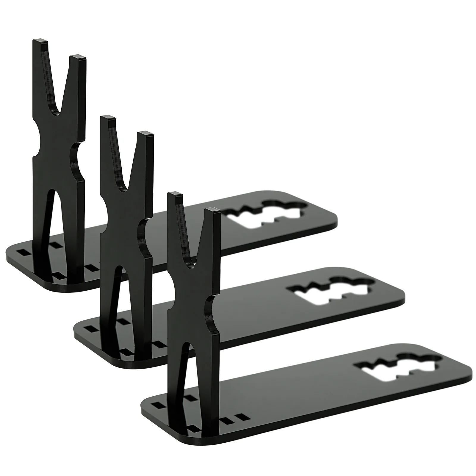 Support de pistolet en acrylique, présentoir réglable, modèle de pistolet court, support de présentation, support de rangement sûr pour pistolet, accessoires d'extérieur, 3/5 pièces