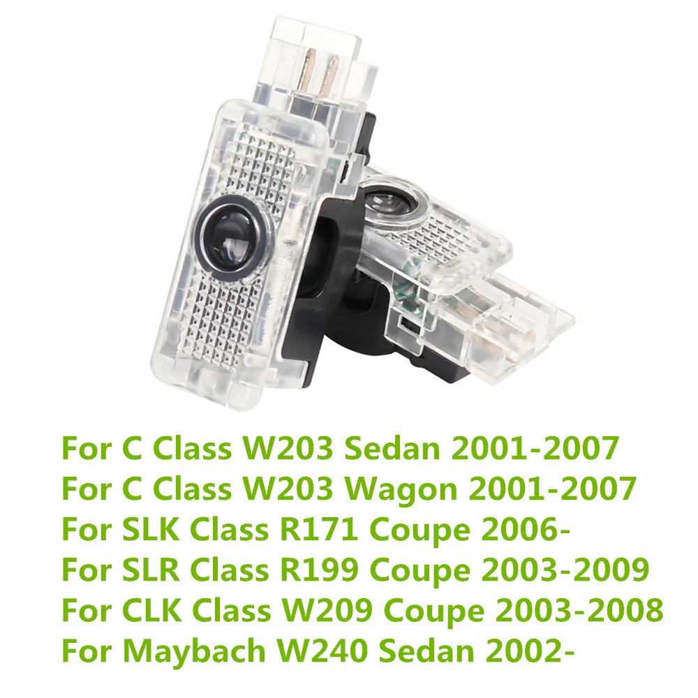 2X Für Mercedes Benz C Klasse W203 SLK R171 R199 CLK W209 W240 LED Auto Tür Logo Willkommen Projektor Geister schatten Licht Zubehör