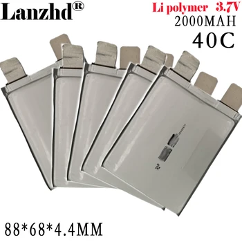 새로운 446888 3.7V 2000mAh 40C 배터리 셀 자동차 스타터, 비상 점프 스타터 자동차 점화 높은 방전 88*68*4.4mm
