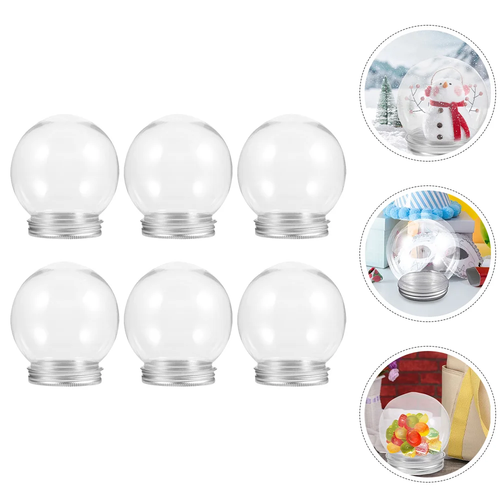 

Transparent Snowball Bottle DIY Globe Xmas Water Globes Supplies Christmas Clear Plastic Crafts Making