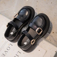 Girls Leather Shoes for Party Wedding Britain Style Children Princess Shoes Simple Fashion Kids Matte Performance Shoes 2024 New 1