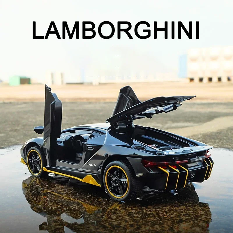 Lp770 Lp750 1:32 Lamborghinis Car Alloy Sports Car Model Diecast Sound Super Racing Lifting Tail Hot Car Wheel Per Regalo Per Bambini
