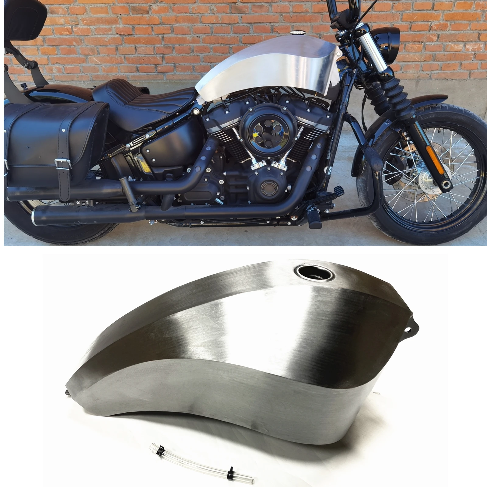 

Silver Gas Fuel Tank For Harley Davidson Softail 2018-2019 2020 2021 2022 2023