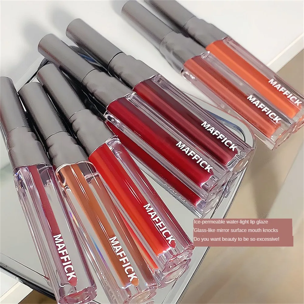 

Mirror Lip Glaze Water Lip Gloss Red Lip Tint Full Color Waterproof Sweatproof Long Lasting Liquid Lipstick Clear Beauty Makeup