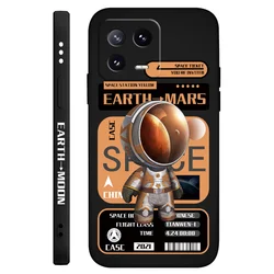 Astronaut Liquid Silicone Phone Case - Premium Protection with Stylish Design for Xiaomi 13T(13T Pro) (Black)