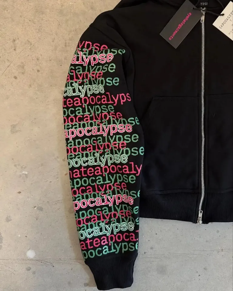 Eyehategarment Hoodie Hip Hop Zip Up Hoodie Harajuku Fashion