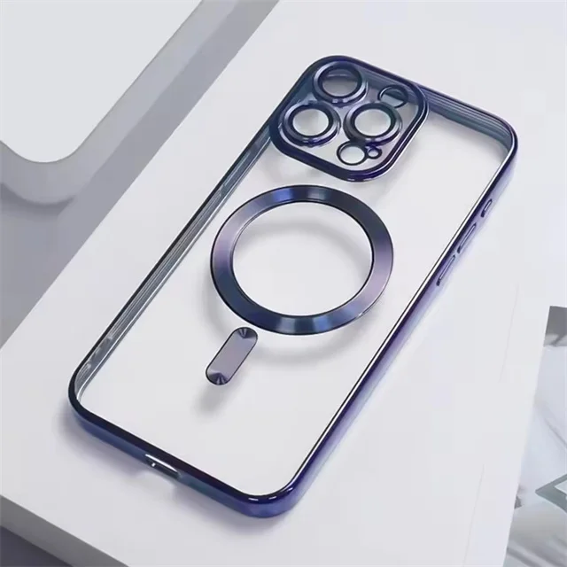 Deluxe Transparent Magnetic Protective Phone Case with Magsafe Compatibility