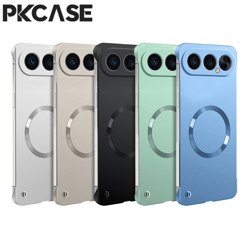 Enhanced Metal Magnetic Frameless Shockproof Wireless Charging Phone Case