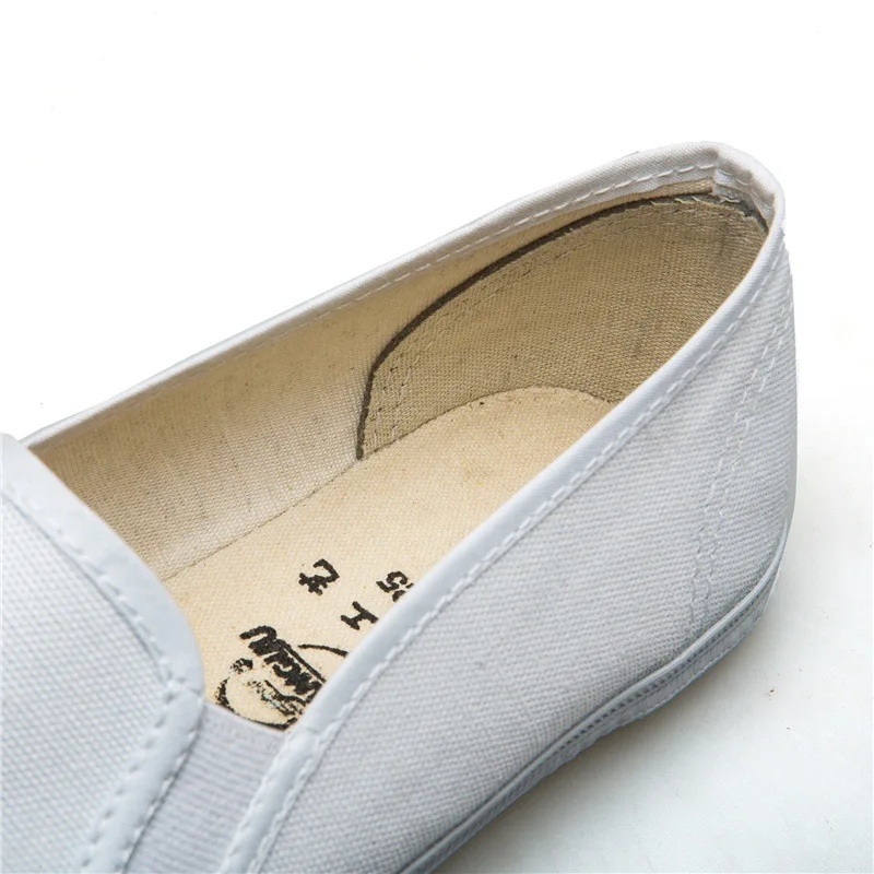 Canvas Shoes for Women Men Martial Arts Shoes Casual Soft Soled Gymnastics Elastic Shallow Mouth Cloth Flat