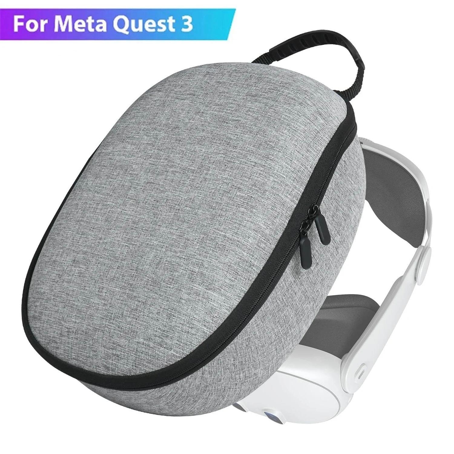 

Travel Carrying Case for Meta Quest 3 VR Headset Controllers Elite Strap Portable Storage Bag for Meta Quest 3 Accessories