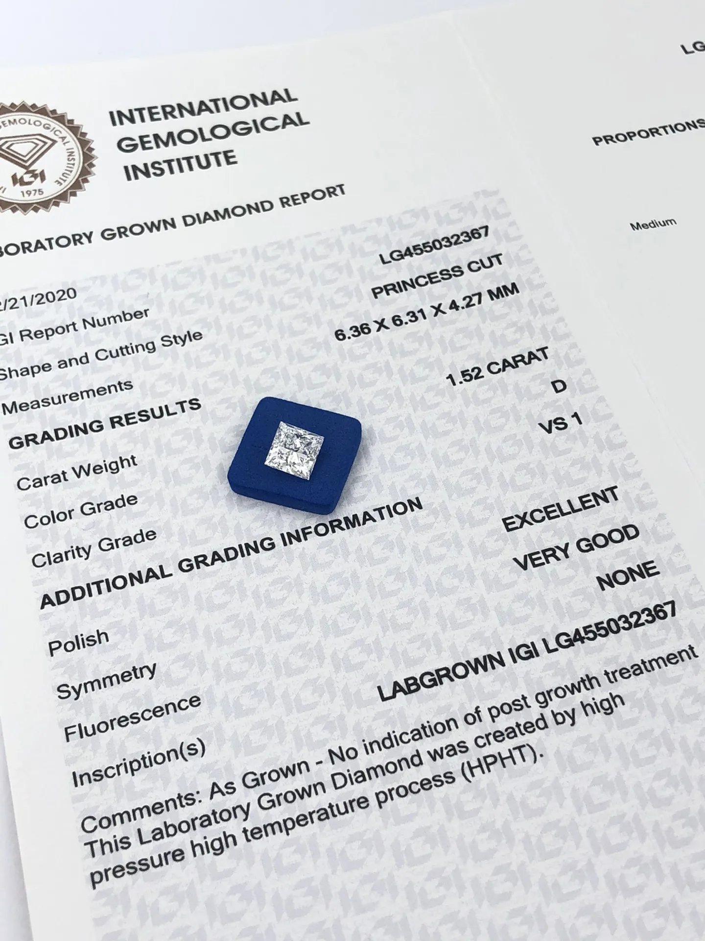 Princess Shape Lab Grown Diamonds With IGI Certificates 1ct 1.5ct 2ct 2.5ct 3ct 5ct Laboratory Diamond s