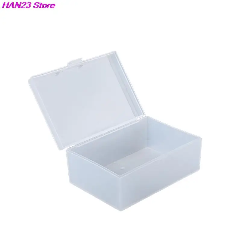 Caja de almacenamiento con tapa esmerilada para tarjetas pequeñas, organizador de escritorio, caja de clasificación, contenedor de joyería