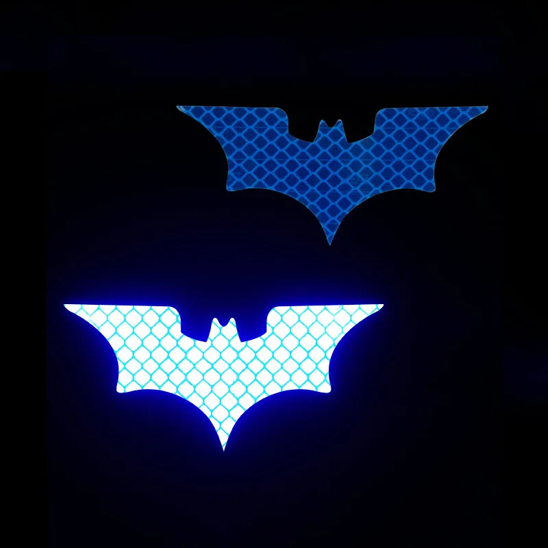3Pcs/ Set Bat Car Reflective Sticker Reflective Tape Warning Stickers Night Safe Helmet Car Decoration Decals Accessoire Voiture