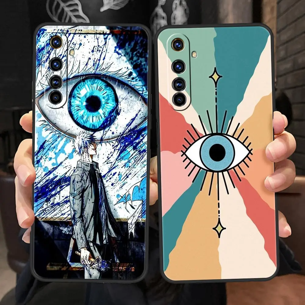 Lucky Eye Blue Evil Eye Protective Phone Case - Stylish Black Cover