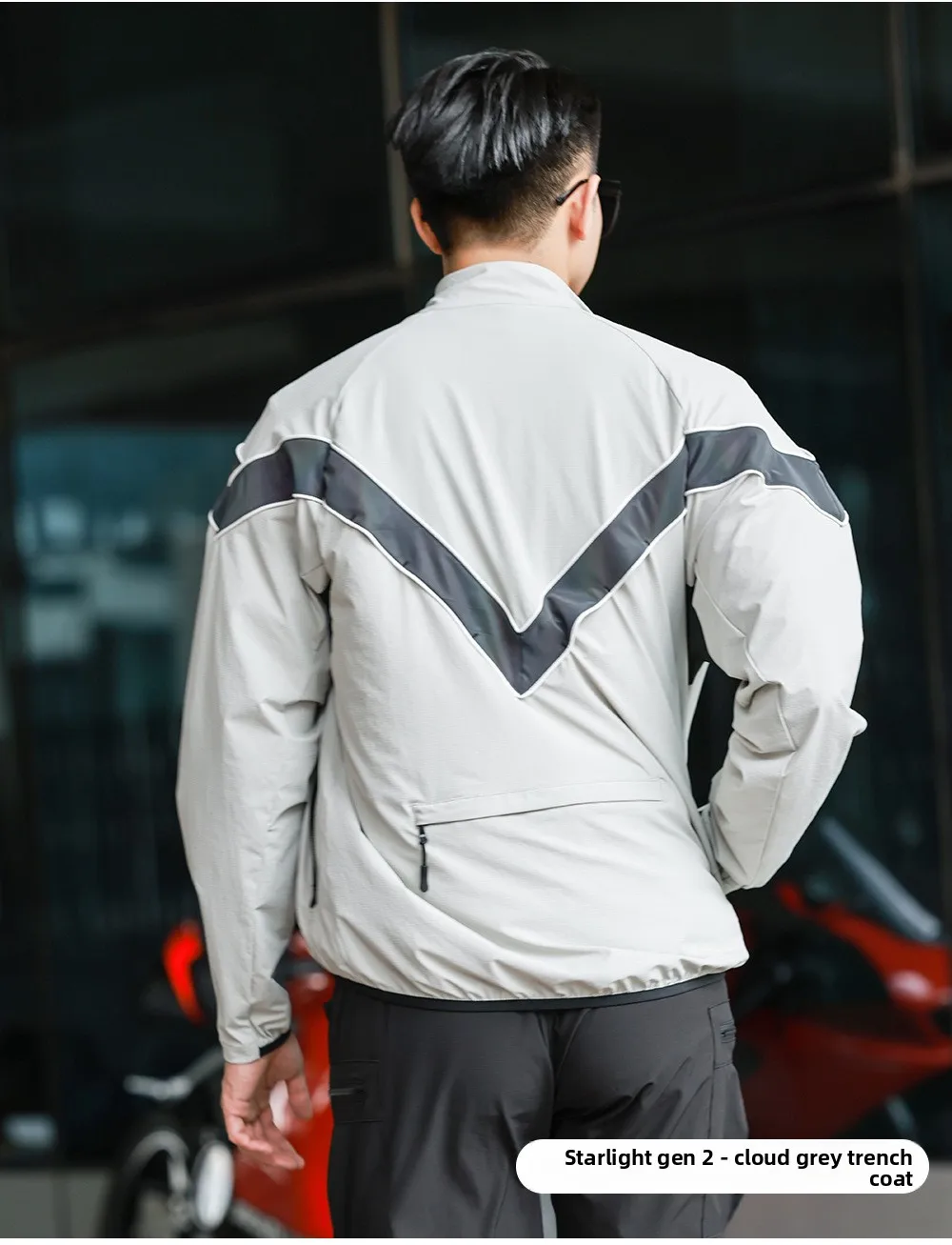 سترة ركوب الدراجات العاكسة للضوء من WOSAWE، سترة واقية من الرياح للدراجات في الشتاء والخريف، سترة ناعمة مقاومة للرياح ومضادة للماء للدراجات النارية