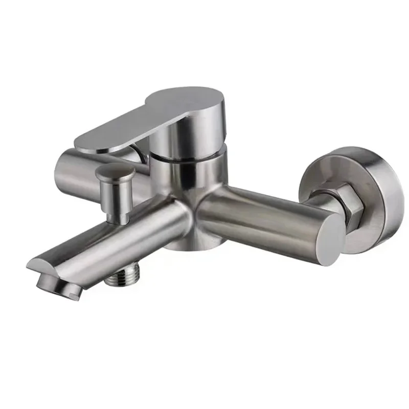 304 stainless steel bathtub faucet Shower Shower set Hot and cold water mixing valve bathroom shower triple faucet 5