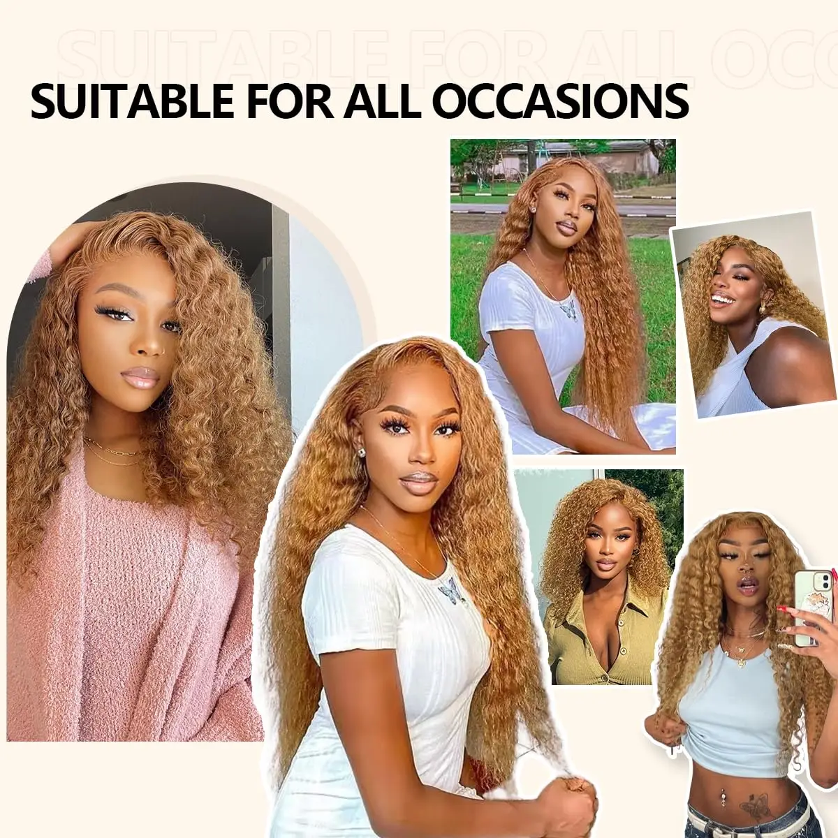 Рисунок 6 - Волосы натуральные кудрявые медовые блонд