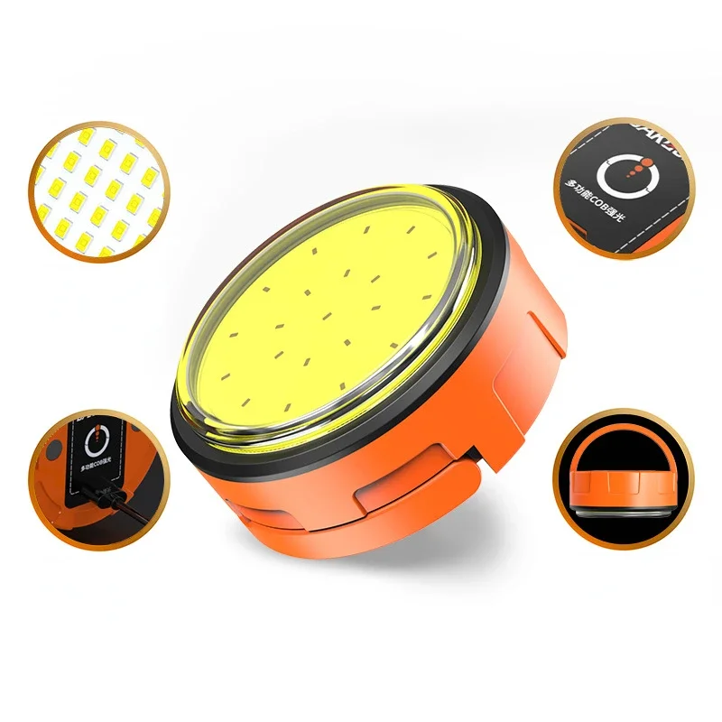 MINI Multifunctional LED Camping Light Rechargeable with Magnet Base for Outdoor Tent Emergency Hiking Portable Lantern camping light portable lanterns camping lamp camping lantern portable work lights emergency lights portable work light portable torch portable light bulb