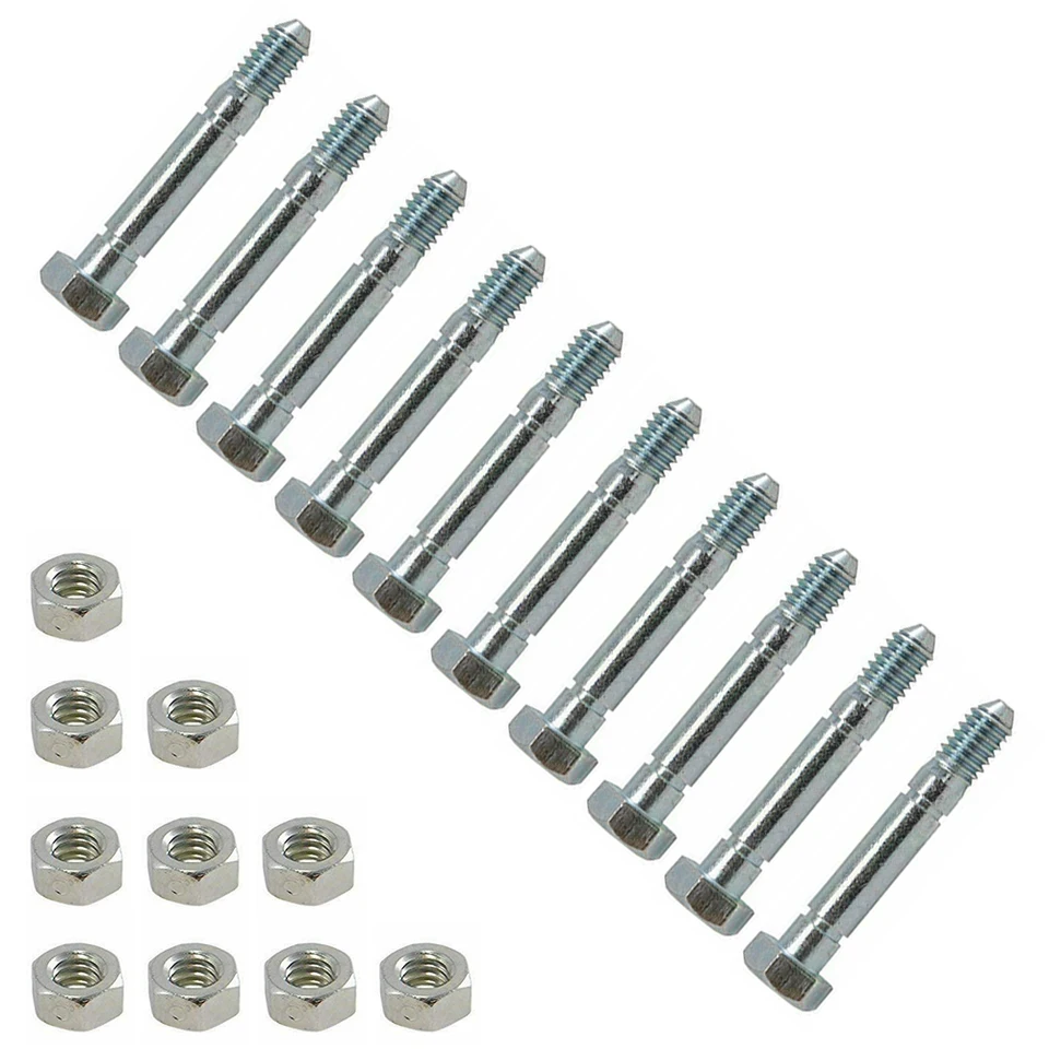 Shear Bolts 5 Pack SnowBlower Shear Pins & Nuts For Ariens ST420-ST924, ST832 Snow Throwers Shear Bolts For Ariens Snowblower