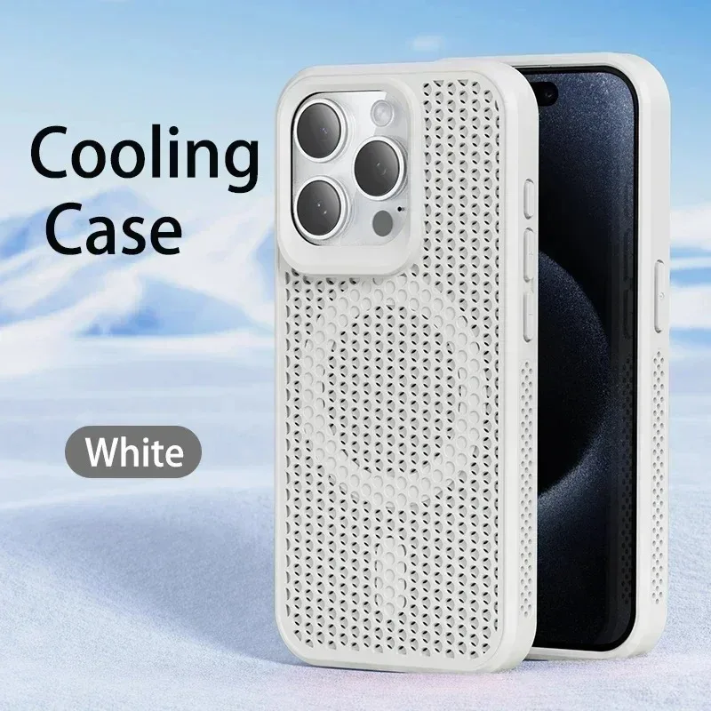 Magnetic Cooling Phone Case with Heat Dissipation and Breathable MagSafe Cover