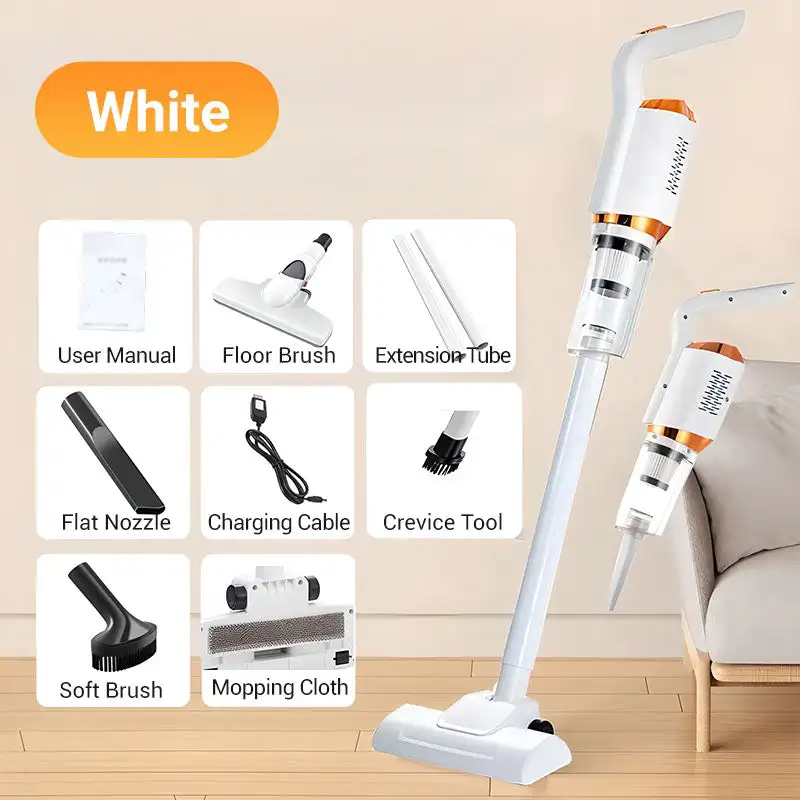 6000Pa Cordless Handheld Vacuum Cleaner 120W High Power Vacuum Cleaner Powerful Suction Cleaning Appliance for Home and Car