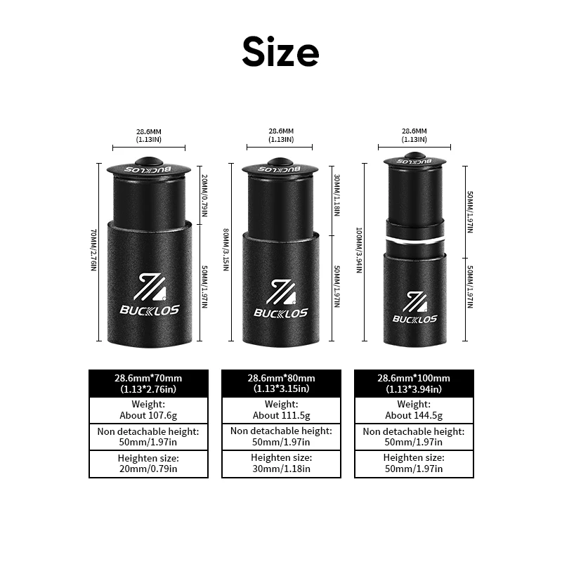 Bicycle Handlebar Adapter Rise Up 70/80/115/180/210mm Road Mountain Bike Stem Extender Raise