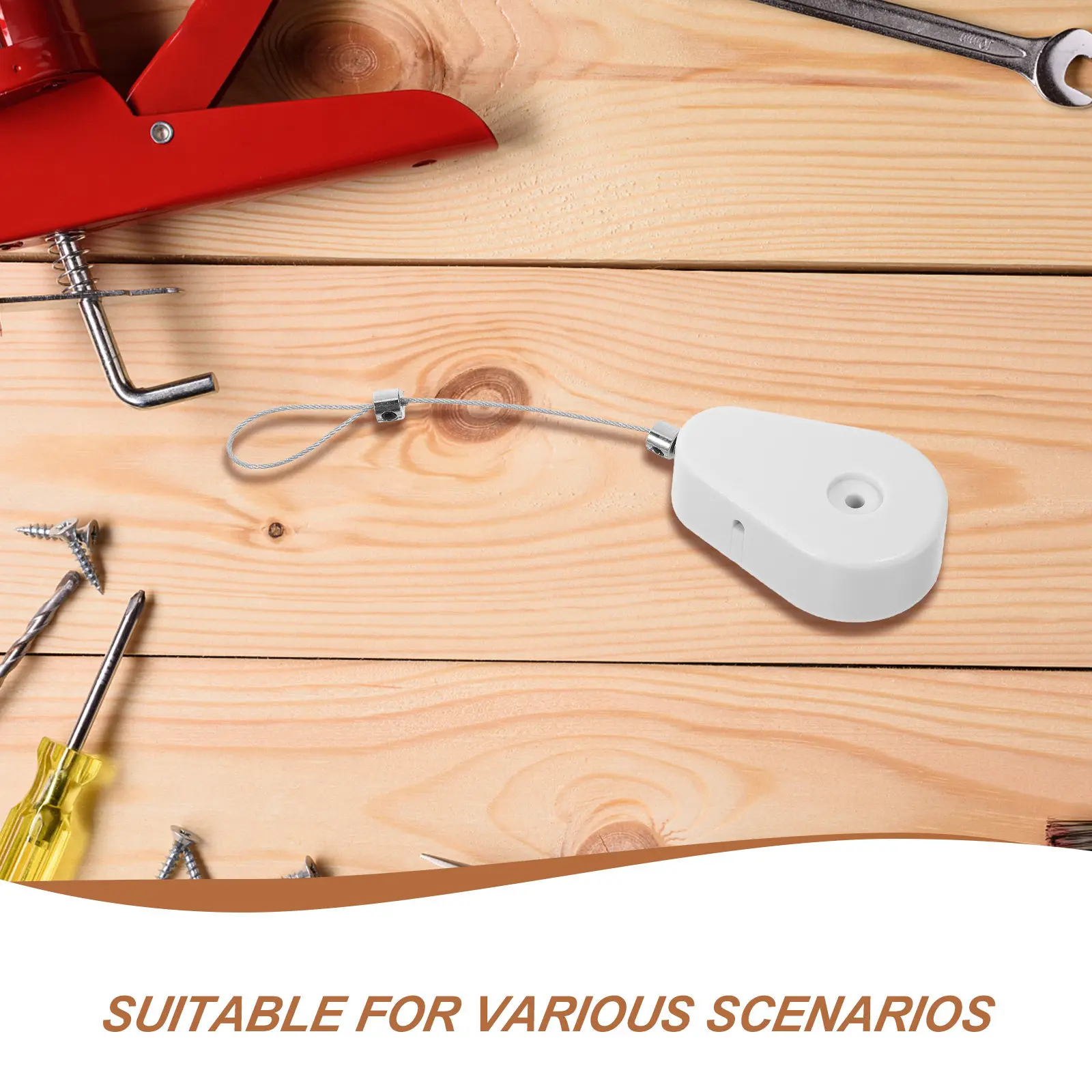 세련된 접이식 케이블 홀더 박스 1세트, 사무실 책상 및 소매점 디스플레이용 분실 방지 보안 케이블 수납함