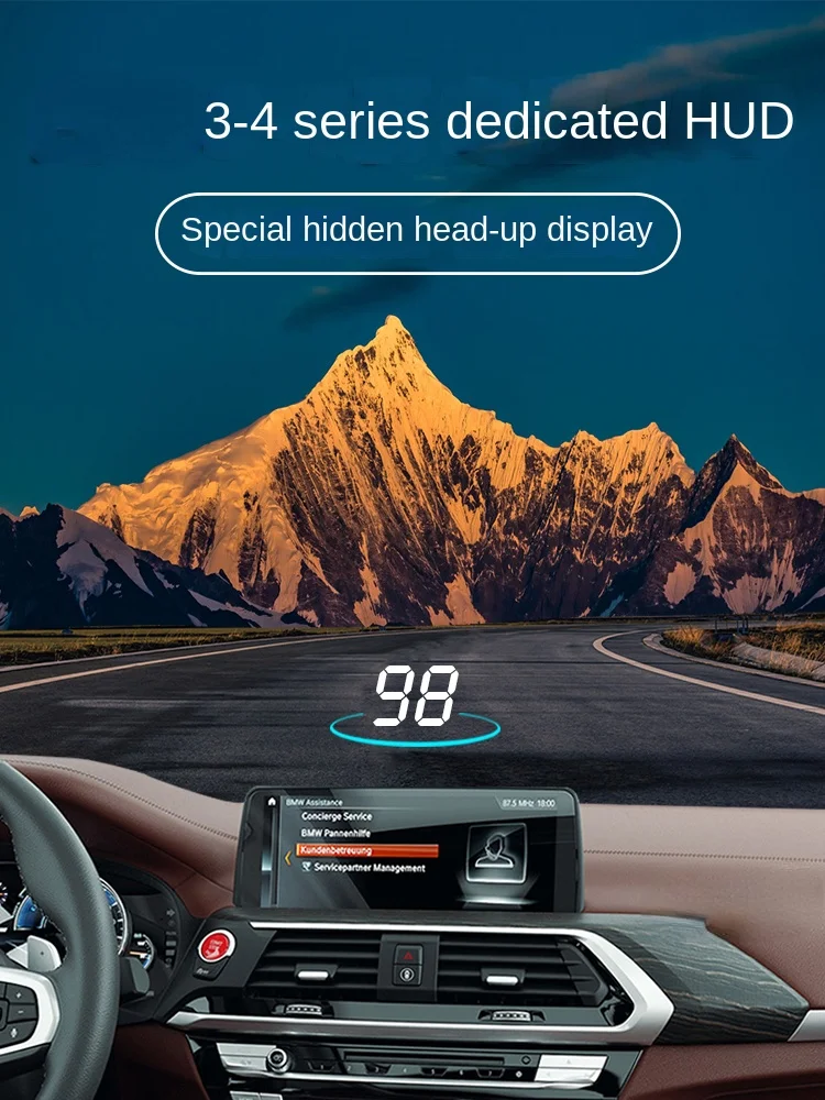 Hudfor Bmw Serie 3-4 Gt Modificato Nascosto Dedicato Head-Up Display Speed Projector