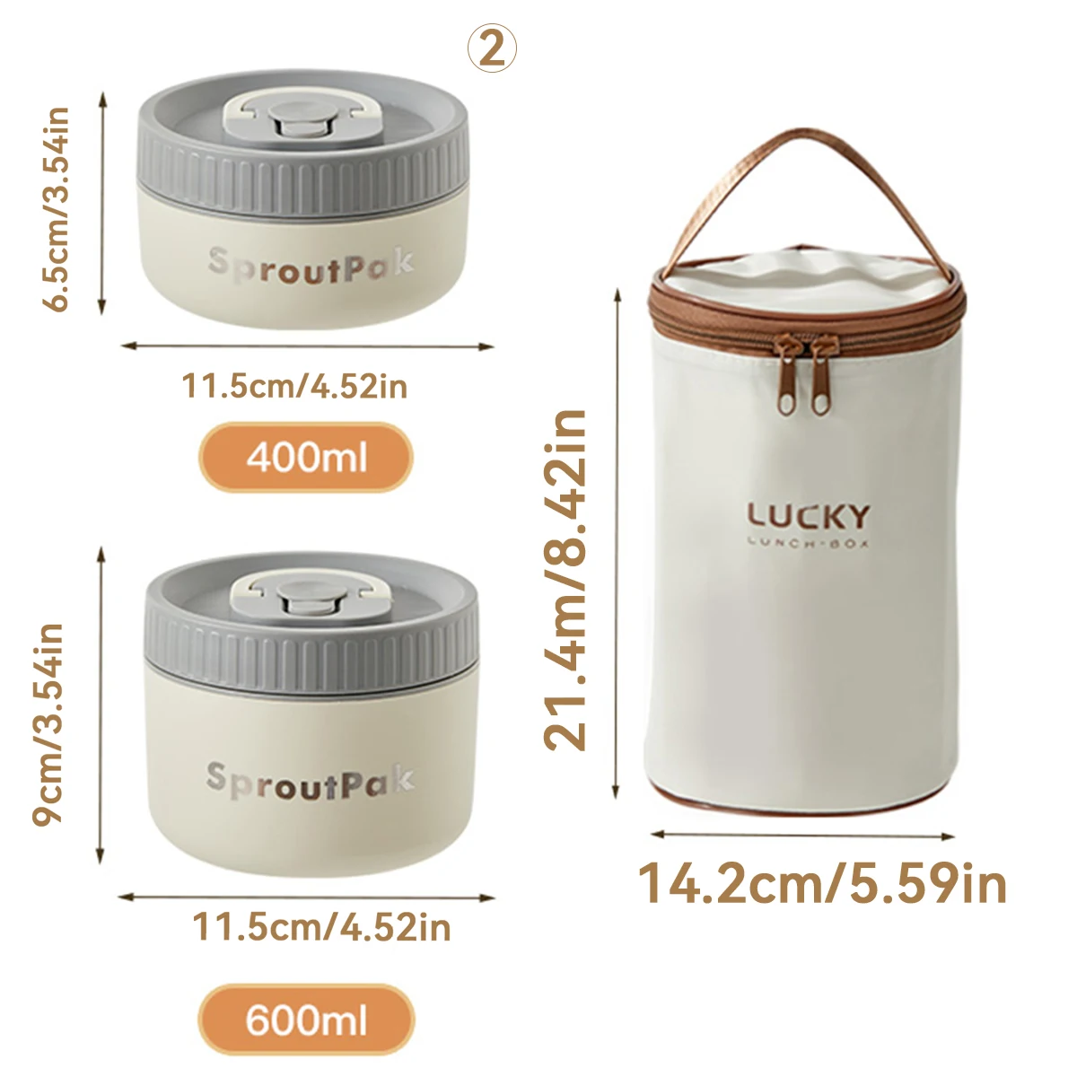 1400ml 3pcs set