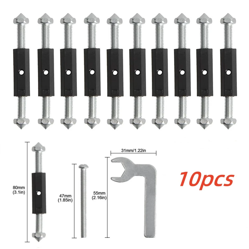 10Pcs 118/86 Type Switch Socket Cassette Screws Support Rod Wall Mount Switch Box Internal Repair Kit Stash Struts Repair switch box wall socket box wall switch socket repairer electrical box repairer wall socket repairer dark box repairer electrical plug socket kit
