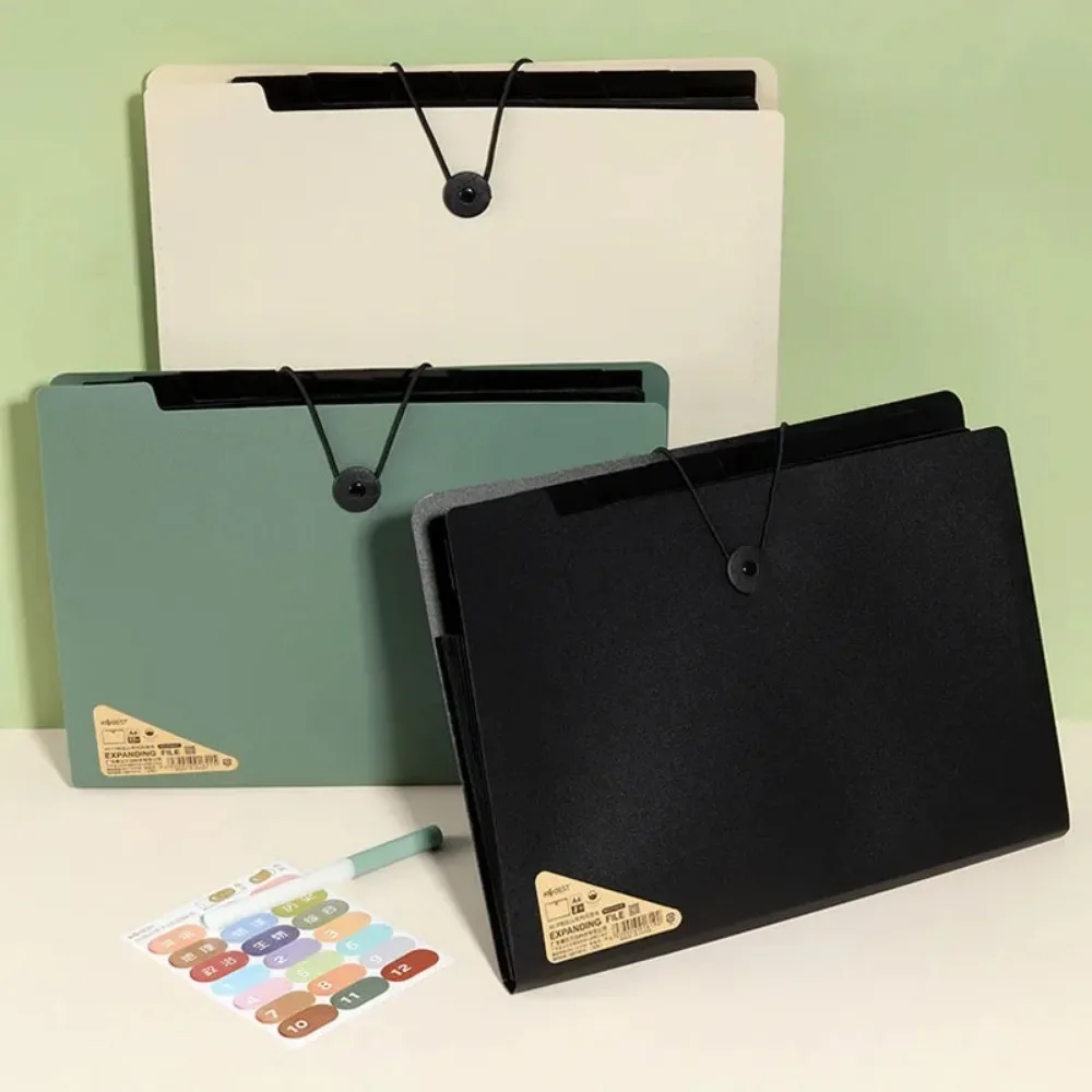 8/13 Layers A4 File Folder Storage Bag Test Paper Desktop Expanding Organizer Multi-Layer School Stationery Office Supplies