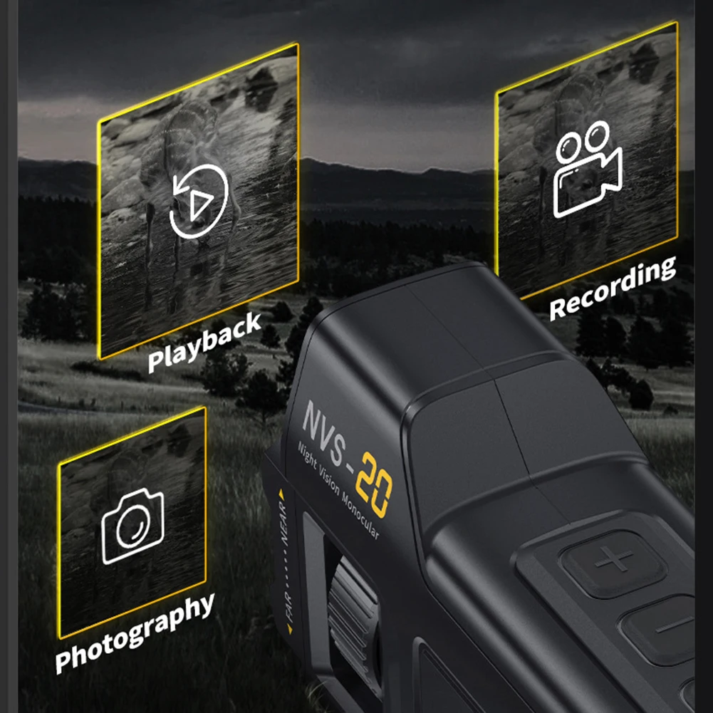 1FNIRSI NVS-20 4K Monocular Telescope Day And Night Use Photo Video Shootings 5x Digital Zoom Hunting Boating Optical Imager 2