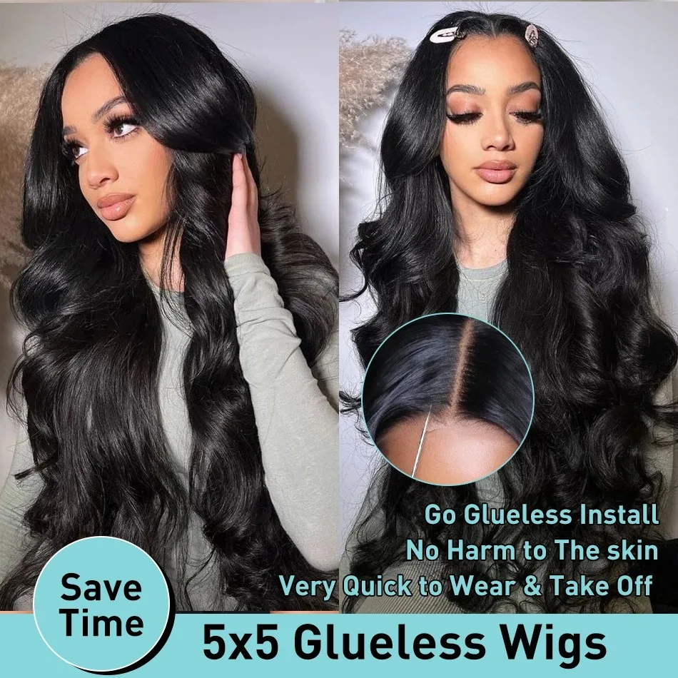 Human Hair Wig 220% Transparent HD Body Wave 5x5 Closure 30 40 Inches 13x6 13x4 Lace Front