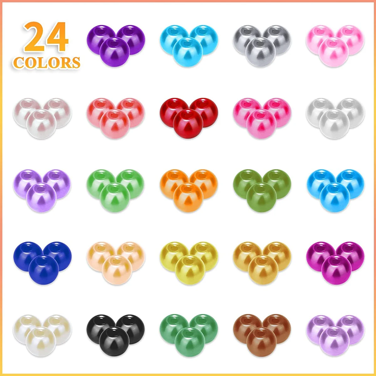 Perlina Di Pietre Preziose Naturali MISTE. Perlina Rotonda Da 6 - Foto 5