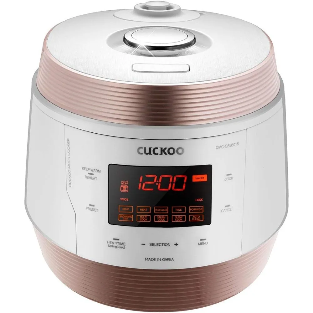 5QT Cuckoo Electric Pressure Cooker with 10 Menu Options and Stainless Steel Pot Electric Pressure Cooker