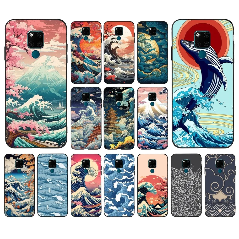 

JAPAN wave Phone Case For Huawei Mate 10 20 30 40 50 lite pro Nova 3 3i 5 6 SE 7 pro 7SE