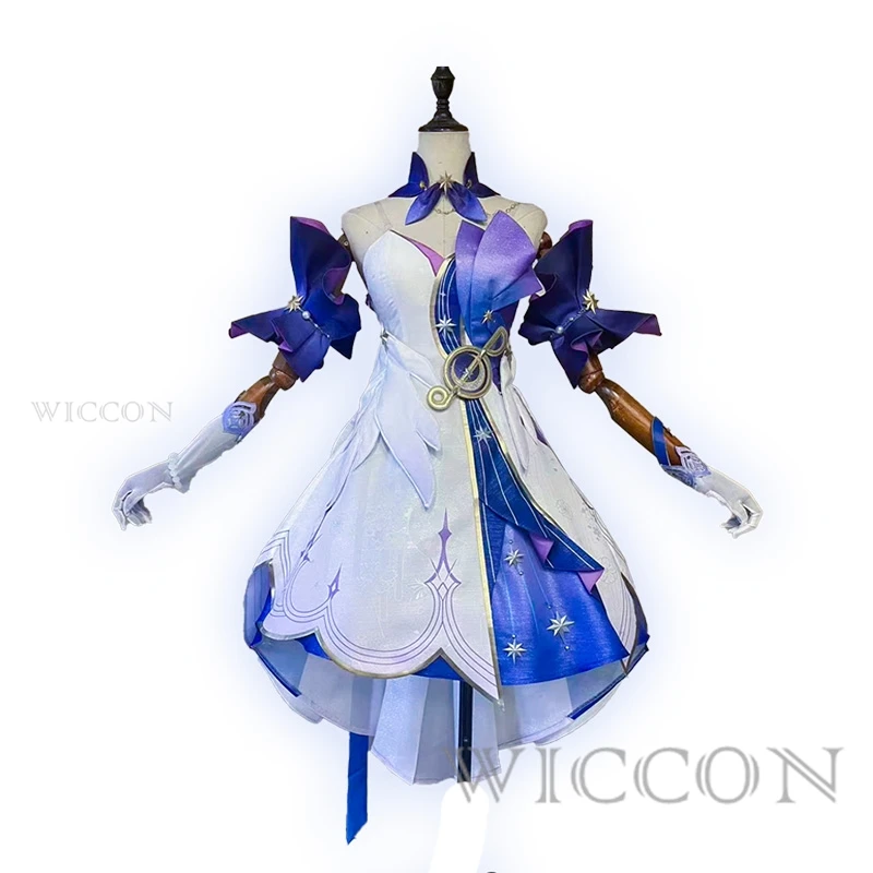 

Robin Cosplay Costume Dress Honkai Star Rail Uniform Wings Headwear Earrings Singer Brother Sunday Halloween Party Women Prop