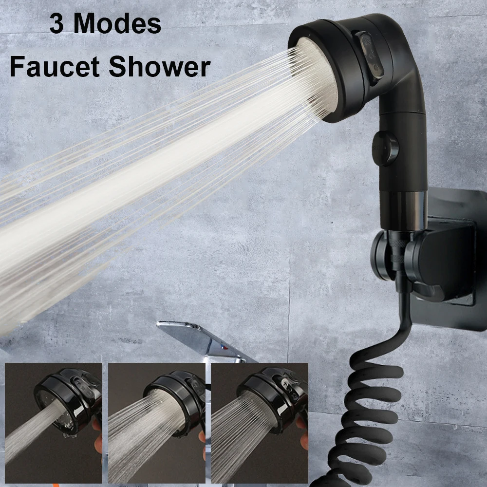 Universal Faucet Diverter Valve with Hose Set Faucet Extender Shower Head Tap Adapter Splitter Set Sink Sprayer Attachment