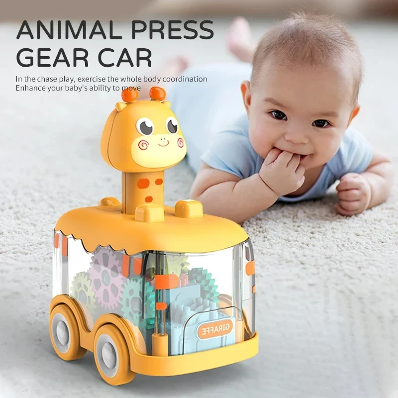 Car toys Children's Pull Back Inertial Puzzle Animals