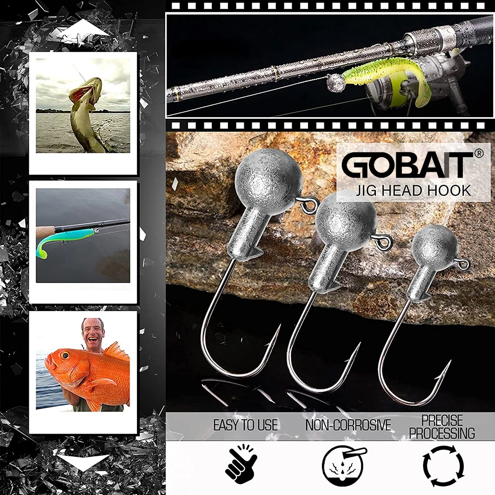 Jig Head Hook 1g 2g 3g 4g 5g 6g 7g 8g 9g 10g 12g 14g 16g Jighead Fish Hooks for Soft Lure Pesca Cranks Bass Rig Tackle Fishhook